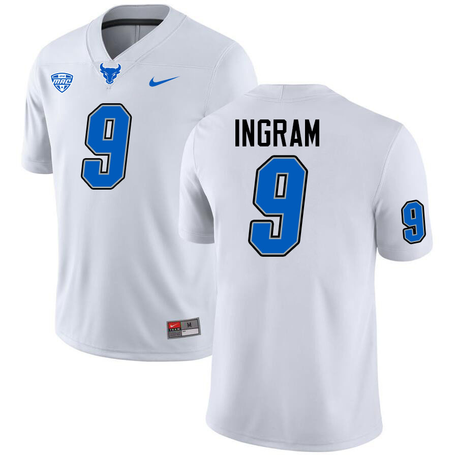 Ja'Marcus Ingram UB Bulls Jersey,University Of Buffalo Bulls #9 Ja'Marcus Ingram Jersey Youth-White